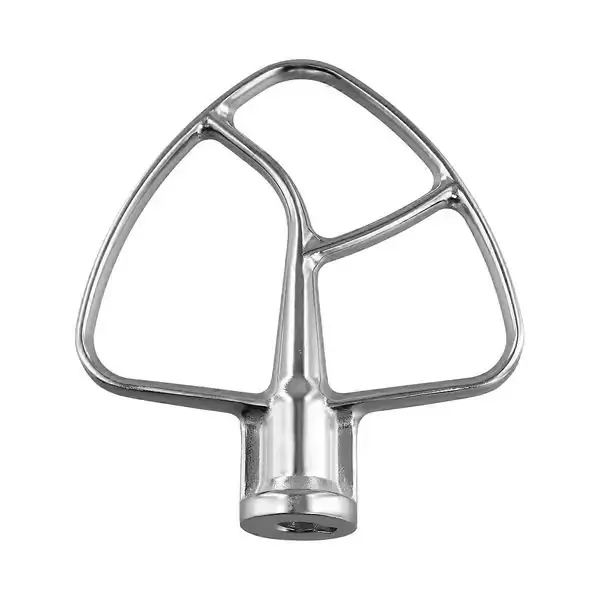 Flatvisp i rustfritt stål for Kitchen Aid 4,5 Qt - 5 Qt Tilt-Stand Mikserfester for Kitchen B Silver