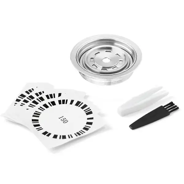 Nespresso Vertuo til Original kapseladapter, kaffeputeomformer i rustfritt stål av matkvalitet for Vertuo-maskiner, sølv Silver