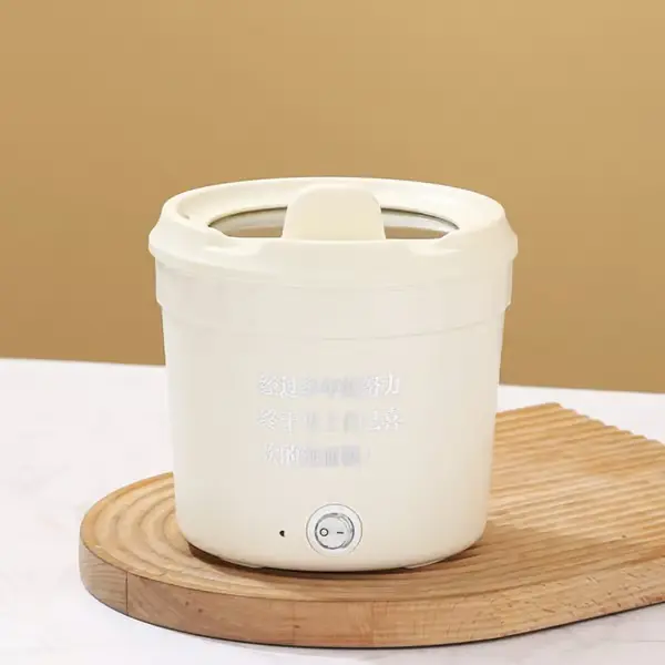 Elektrisk nuddelkoker Mini Elektrisk Gryte HVIT-EU PLUGG White-EU Plug