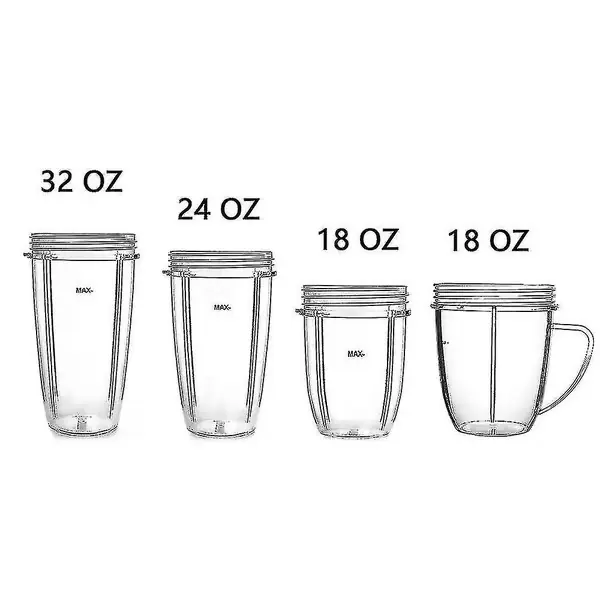 Erstatningsbeger for Nutribullet-reservedeler 18/24/32oz for Nutri Bullet 600W og 900W 32OZ