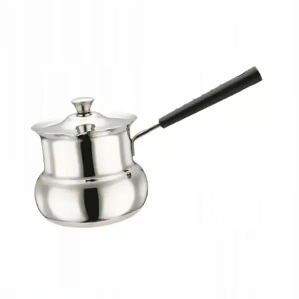 Tyrkisk kaffekanne for induksjonstopper med håndtak, trommelform, 180 ml