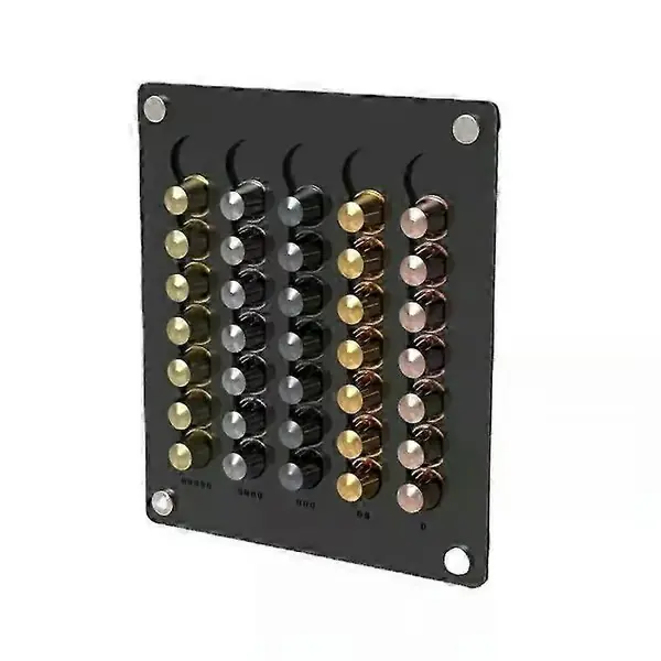 Kaffekapselholder for 35 kapsler - Veggmontert gjennomsiktig holder for Nespresso og kaffekapsler