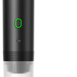 Bærbar kaffetrakter, reisekaffetrakter, batteridrevet kaffemaskin, enkeltkopp espressomaskin for camping, bil, bobil, fotturer, kontor (svart)