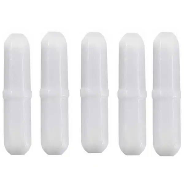 30mm/ 1.2 Tommers PTFE Magnetrører Mikser Rørepinne, Hvit Farge, Magnetisk Rørestav, Lab Røreplate