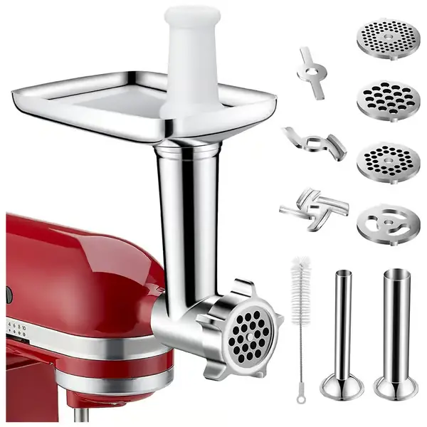 Kjøttkvernblad Pølsefyller Tilbehør KitchenAid Stativmikser Metall Mat Kjøttkvern
