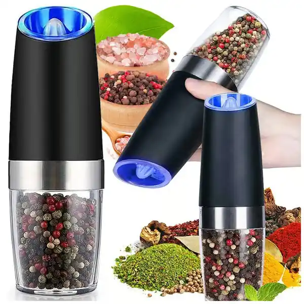 Elektrisk kvern - Automatisk pepper- og saltkvern med lys