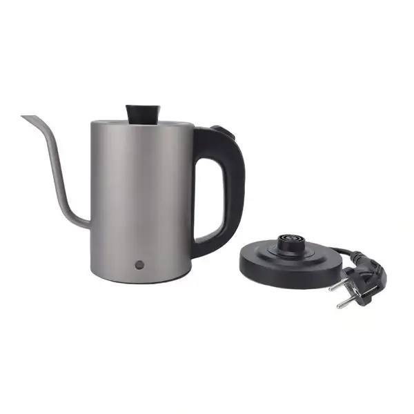 600W Gooseneck Vannkoker – 0.8L – Rask Oppvarming – for Filterkaffe og Te – Grå