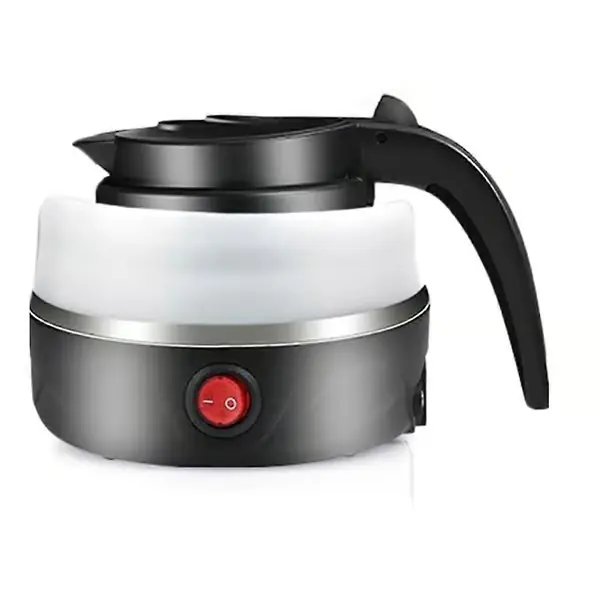 Sammenleggbar vannkoker, 600ml Camping Vannkoker Mini Reise Vannkoker Sammenleggbar Silikon Vannkoker med Sammenleggbare Kopper