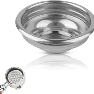 58 mm filterkurv i rustfritt stål, 1-kopps gjenbrukbart kaffefilter, espressotilbehør, ikke-trykksatt for bunnløs portafilter