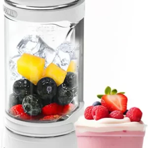 Bærbar multifunksjonell blender, 700 ml kapasitet, USB-C-lading. White-Gray