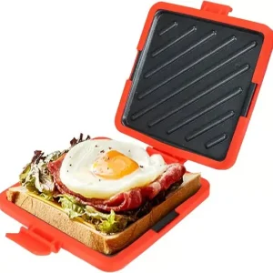 Mikrobølgeovn Toastie Sandwich Maker, Mikrobølgeovn Toastie Maker, Allsidig Liten Brødrister, Enkel å Rengjøre og Oppbevare, Frokost, Grillet Ost o...