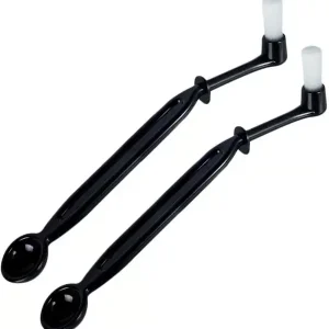 Espressomaskinbørste - Rengjøringssett for kaffemaskin - Med skje - 3-i-1 børste og skje - 21,8 cm - Svart