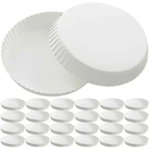 150 stk. Drikkekopplokk Stabelbare Papirlokk Papirkopplokk Støvtette Kopplokk White 7.00X7.00X1.50CM