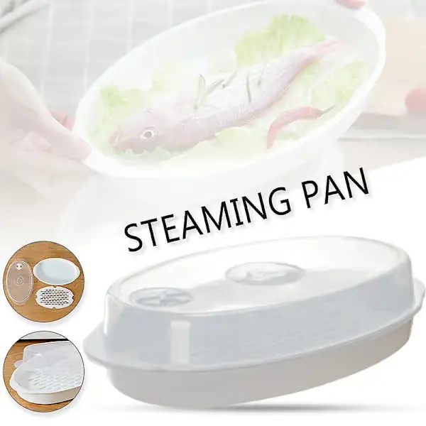 Dampkoker Varmer Bolle For Mikrobølgeovn Rund Plastbolle Varm Dampet Bolle Dumpling Dampkoker Med Lokk