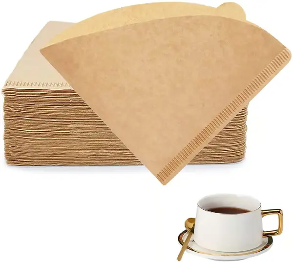 Kaffefiltre Størrelse 01, 200 Engangs Naturlige Papirkjeglefiltre for Pour Over-traktere og Kaffemaskiner, 1-2 Kopper
