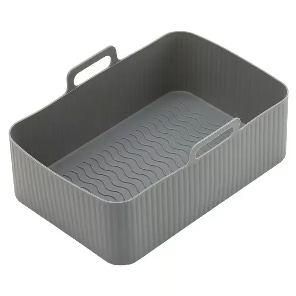 Airfryer silikonform, sunt og trygt materiale for giftfri matlaging, gjenbrukbart airfryer-tilbehør, varmebestandig, non-stick og oppvaskmaskinsikk...
