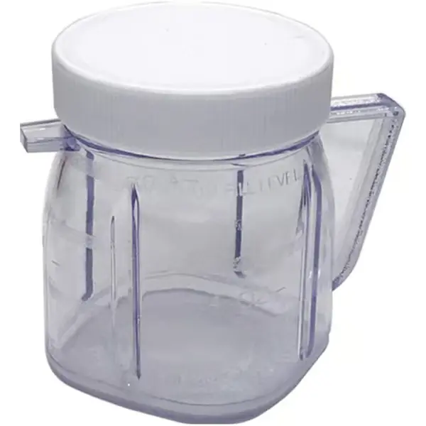 4937 Mini Osterizer Blender Jar Tilbehør, Mini Plastkrukker Med Låger (1 Pakke)