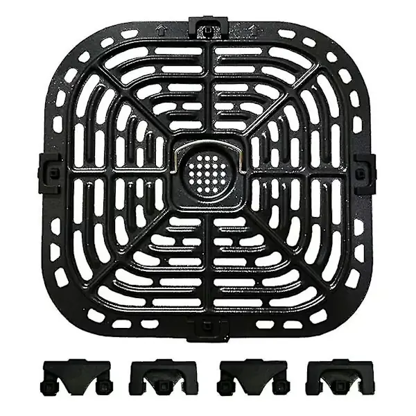 /NN/Erstatningsgrillplate for Air Fryer Crispers til Instant Vortex 6qt med 4 gummiputer