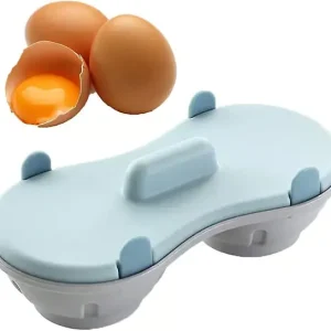Mikrobølgeovn Egg Boiler, Plast Egg Boiler, Dobbelt Kopp Egg Boiler,