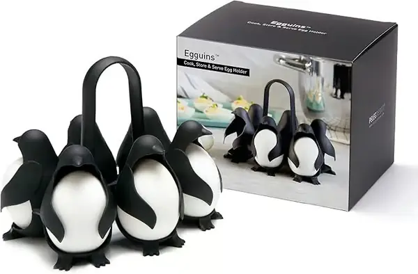 Eggeholder - 3-i-1 Eggboks Eggkoker, Eggkurv, Eggoppbevaring til Kjøleskap - Dispenser for 6 Egg