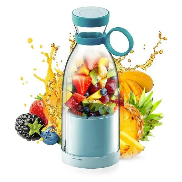 Bærbar juiceblender, bærbar oppladbar juicekopp med reisekopp og lokk for å lage juice og