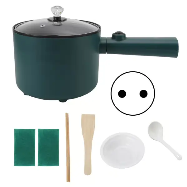 Elektrisk gryte med innsatsbesparende design, ergonomisk håndtak 2 temperaturmoduser 6 funksjons elektrisk koker med nonstick-belegg automatisk avs...