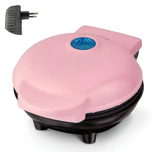 Mini vaffelkoker, liten vaffelkoker, nonstick chaffle maker for hash browns, keto chaffles enkle å rengjøre for individuelle pannekaker, informasjo...