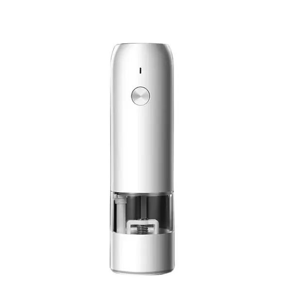 Elektrisk krydderkvern for kjøkkenbruk, USB-oppladbar automatisk pepperkvern med justerbar grovhet og gjennomsiktig beholder, salt og pepper