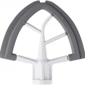 4,5/5 Quart Flex Edge Beater, egnet for KitchenAid vippehode vertikal mikser, alle metallstøpeblad, med fleksibel silikonkant bolleskr