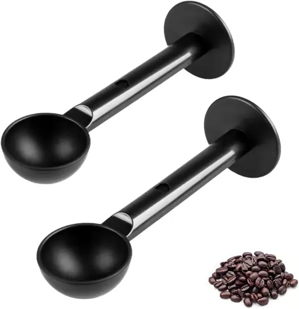 2-i-1 Espresso Kaffebønneskje - Erstatning for Delonghi og espresso tamper. Tampe Skje Tamper Te-verktøy For Kaffebønneskje Kaffemåling