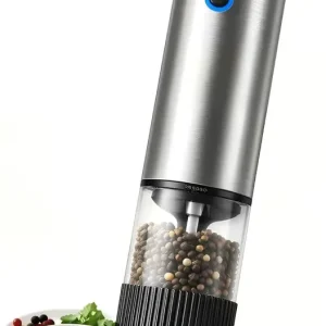 Elektrisk pepperkvern med USB-C oppladbart batteri - Justerbar grovhet Rustfri kvern for pepper og havsalt