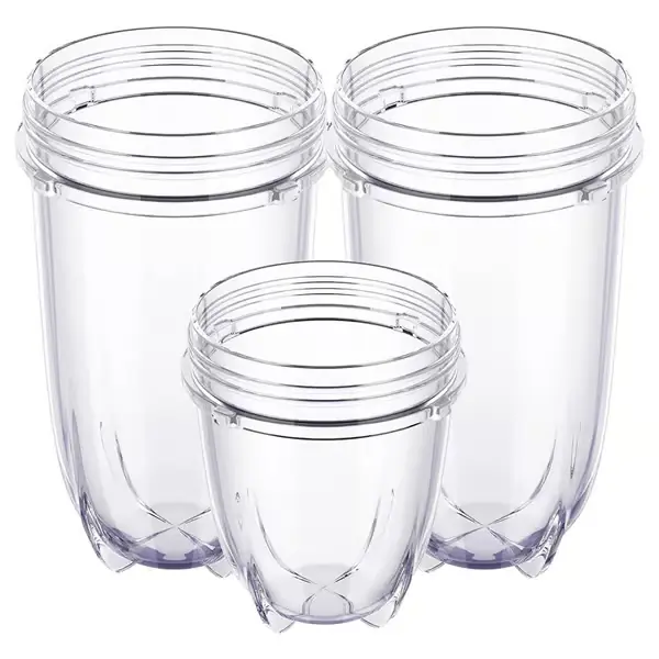 Bullet Blender Cups Erstatning 16 unse kopp og 12 unse kort kopp for 250W MB1001 Series Juicer Mixer Enkel å bruke