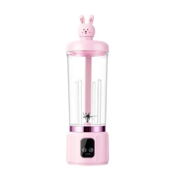 Blender, 12 kniver, USB-lading Reisejuicepressekopp (rosa)