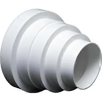 Universal reduksjon for ventilasjonssystemer Ø 80-150 mm. Reduksjonskobling reduksjonsrør Ø 80 100 120 125 150. Ventilasjonskanal til rund ventilas...