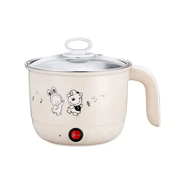 1,8L Mini Multi-Cooker Elektrisk Hot Pot med Dampfunksjon, Nudelsuppemaker i Rustfritt Stål-FF-