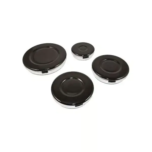 Universell kokeplate gasskomfyr brenner base og lokk sett 4 deler 55mm 75mm 100mm
