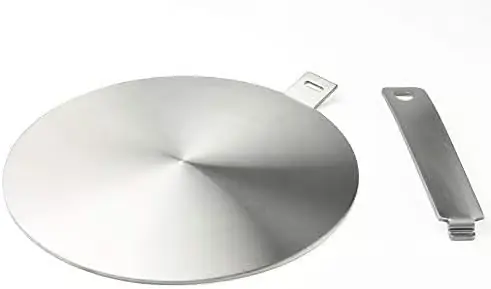 Induksjonsadapter, konverteringsplate for induksjonskomfyr, varmefordelingsplate med avtakbart håndtak og base 20 cm