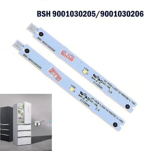 1 stk. BSH 9001030205 9001030206 9001069888 6V Kjølebelysning LED-stripe for kjøleskapsdeler