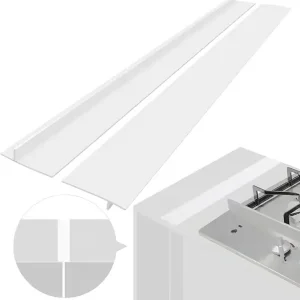 Komfyrlist holder rent mellom komfyr og skap 61,5 cm 2-pakning Hvit