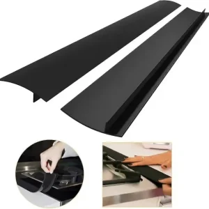 25‘‘/63cm 2-pakning Kjøkkenbenk Kantlist, Silikon Komfyr Benkeplate Gap Deksel, Lang Gap Fyllstoff Tetninger Søl Mellom Benk, Kokeplate, Ovn, Vaske...