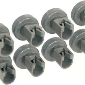 25mm oppvaskmaskin hjul for øvre kurv - Kompatibel med Privileg, Faure, AEG, Electrolux, Zanussi, Ikea hjul. Komplett sett med 8 hjul