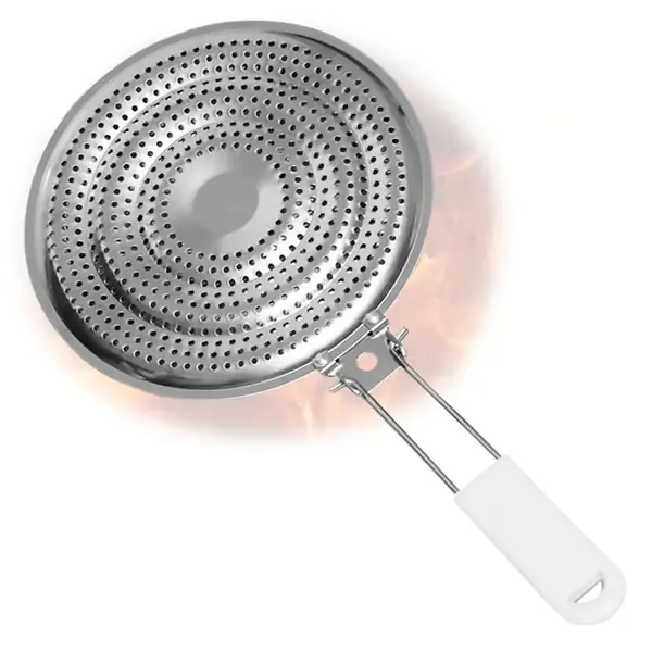 Varme Diffuser Reduser Flammebeskyttelse Simmer Plate, Fortykning Rustfritt Stål for Elektriske og Gasskomfyrer