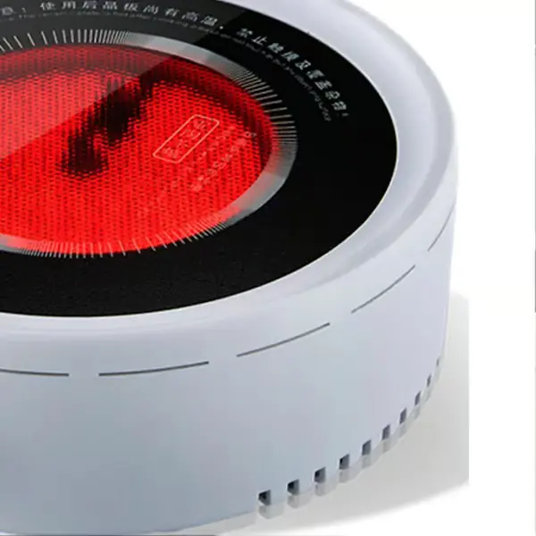 Elektrisk tekanne, liten keramisk kokeplate for koking av vann og kaffebrygging med justeringsknapp