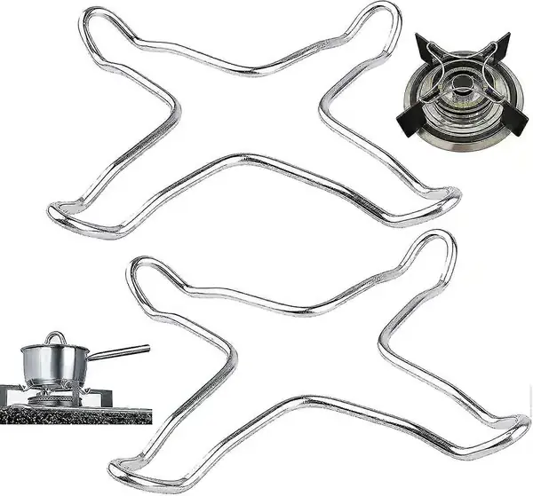 2 stk. Universal støpejerns gassring, Universal komfyrholder, Wok støtte for gassbluss, for kjøkken, kaffemaskiner, ovner, gasskomfyrer - yezi
