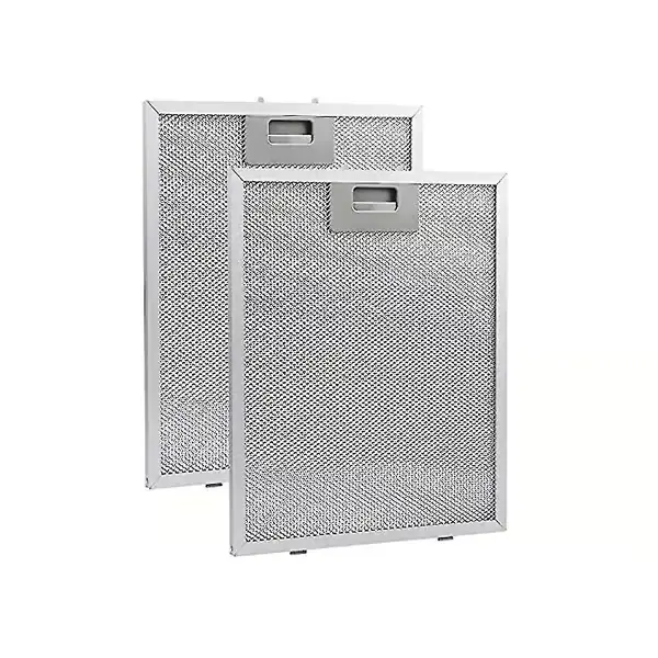 2 stk. avtrekksviftefilter, kjøkkenvifte fettfilter, aluminiumsfilter, EU-standard
