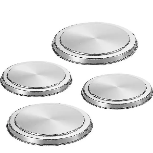 4 stk Rustfritt Stål Komfyrdeksel Komfyrplate Topp Kokebeskyttersett Utstyr 17/21cm Kjøkken A HA