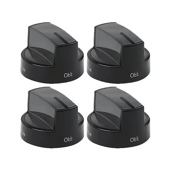 4 stk. Toppbrennerkontroll Komfyr Knapper Erstatning W10339442 For Gasskomfyr - Erstatter Wpw10339442
