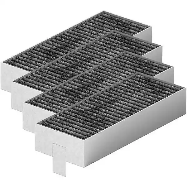 4-pakning kullfiltererstatning for avtrekkshette til Bosch Siemens Neff Gaggenau Constructa resirkulering 193 x 75 x 35 mm