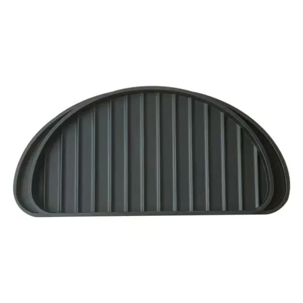 Vanndispenserbrett Silikon Kjøleskap Drypppanne SVART HALVSIRKEL Black Half Circle
