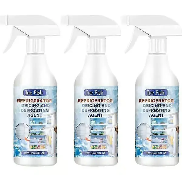 Avrimingsspray for kjøleskap og fryser med 120 ml avrimingsspray for fjerning av is 3pcs